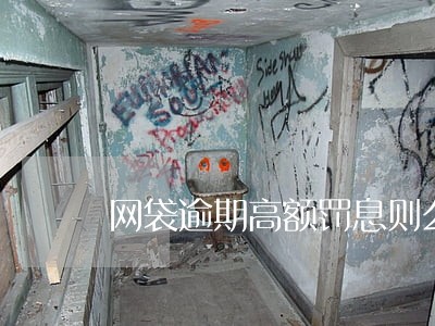 网袋逾期高额罚息则么么办 网袋逾期高额罚息则么么办