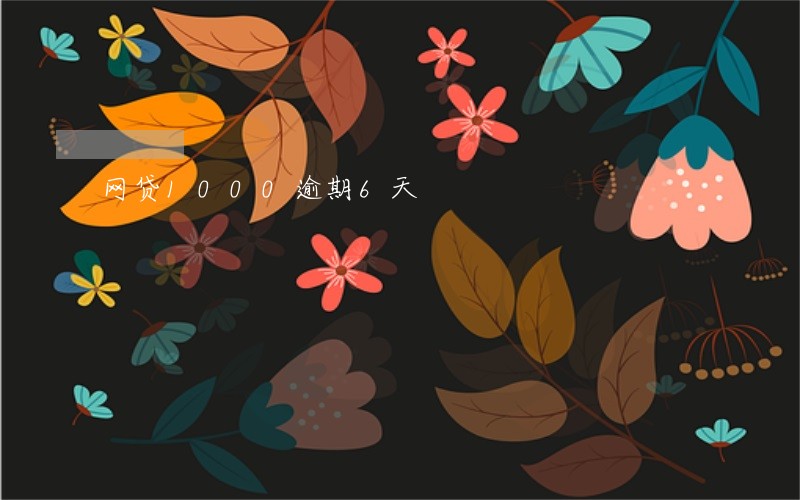 网贷1000逾期6天 网贷1000逾期6天