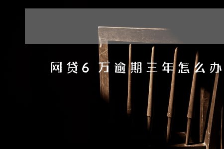 网贷6万逾期三年怎么办 网贷6万逾期三年怎么办