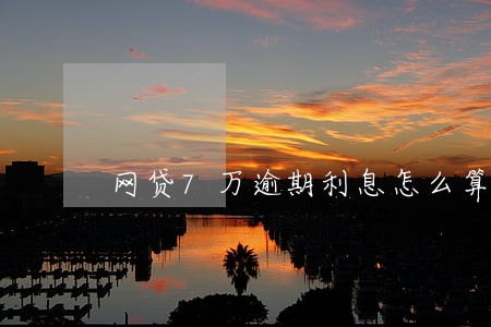 网贷7万逾期利息怎么算 网贷7万逾期利息怎么算