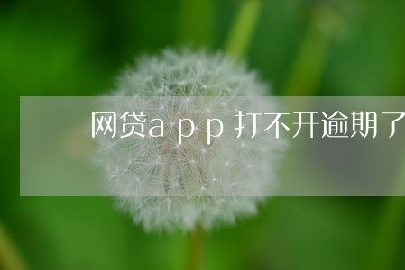网贷app打不开逾期了怎么办 网贷app打不开逾期了怎么办