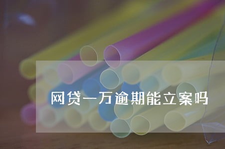 网贷一万逾期能立案吗 网贷一万逾期能立案吗