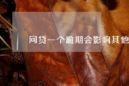 网贷一个逾期会影响其他 网贷一个逾期会影响其他