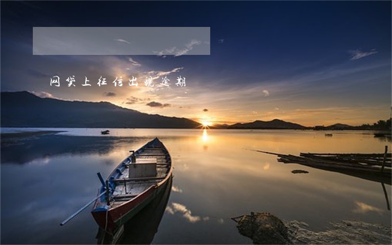 网贷上征信出现逾期