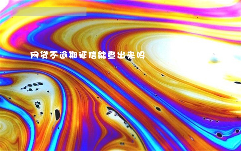 网贷不逾期征信能查出来吗 网贷不逾期征信能查出来吗