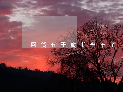 网贷五干逾期半年了 网贷五干逾期半年了