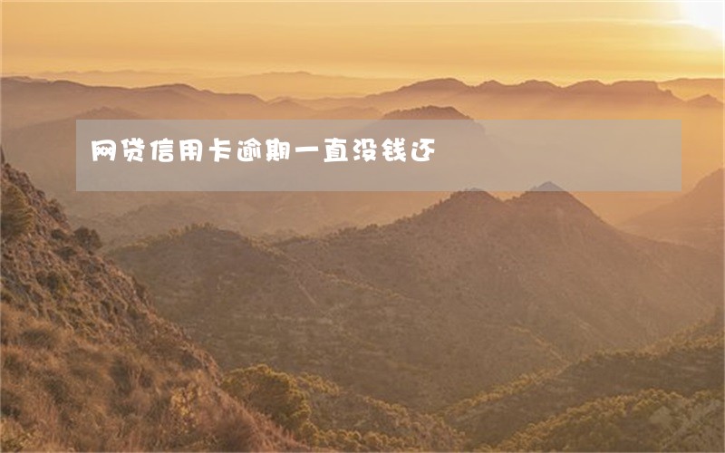 网贷信用卡逾期一直没钱还
