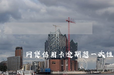 网贷信用卡逾期想一次性还清 网贷信用卡逾期想一次性还清