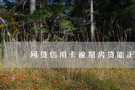 网贷信用卡逾期房贷能正常还吗