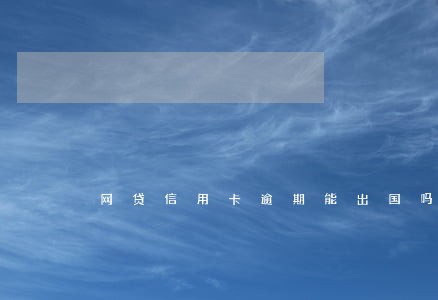 网贷信用卡逾期能出国吗