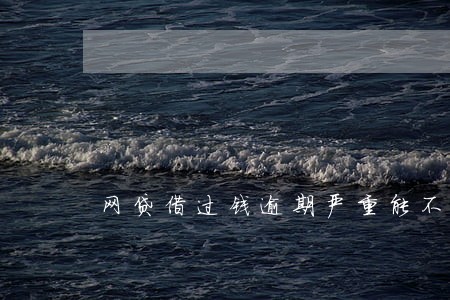 网贷借过钱逾期严重能不能买房