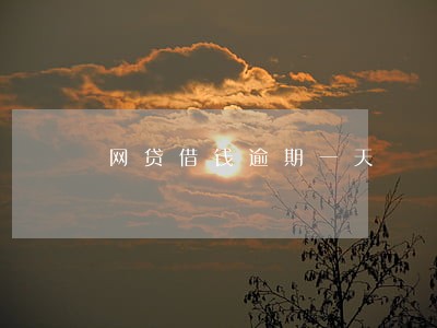 网贷借钱逾期一天