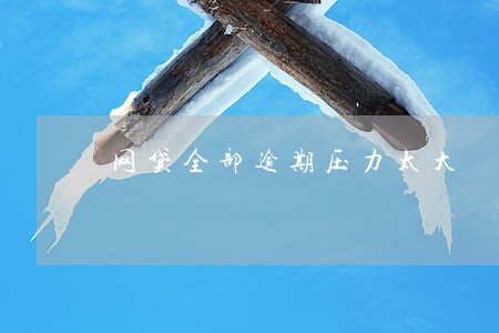 网贷全部逾期压力太大 网贷全部逾期压力太大