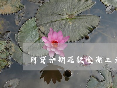 网贷分期还款逾期三天行吗 网贷分期还款逾期三天行吗