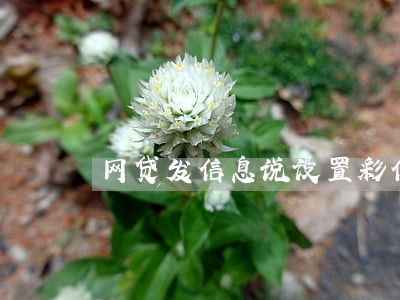 网贷发信息说设置彩信铃声逾期 网贷发信息说设置彩信铃声逾期