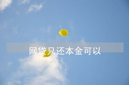 网贷只还本金可以 网贷只还本金可以