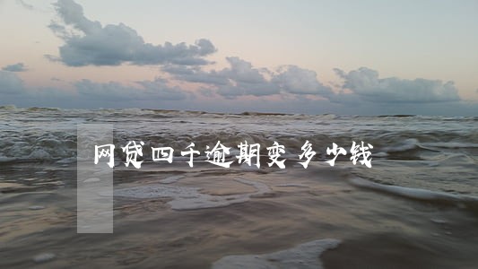 网贷四千逾期变多少钱 网贷四千逾期变多少钱