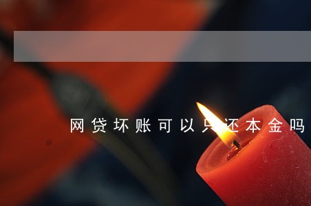 网贷坏账可以只还本金吗