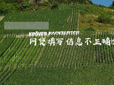网贷填写信息不正确逾期了怎么办 网贷填写信息不正确逾期了怎么办