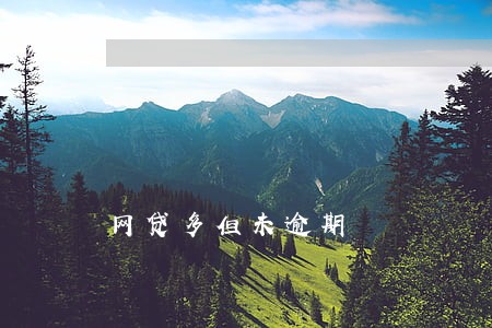 网贷多但未逾期 网贷多但未逾期