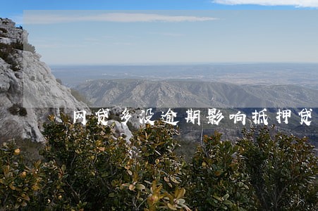 网贷多没逾期影响抵押贷款吗 网贷多没逾期影响抵押贷款吗