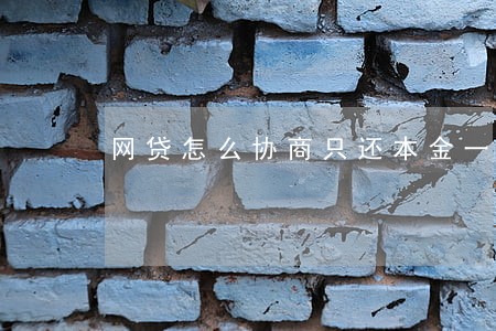 网贷怎么协商只还本金一次性结清 网贷怎么协商只还本金一次性结清