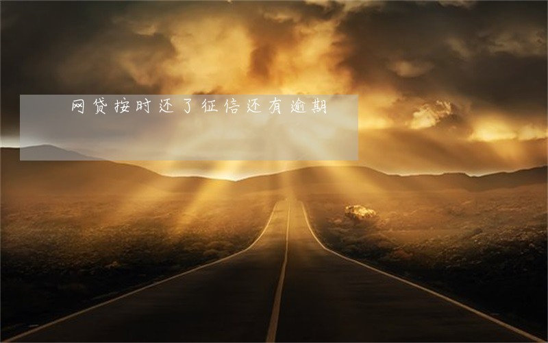 网贷按时还了征信还有逾期 网贷按时还了征信还有逾期
