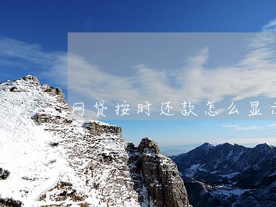 网贷按时还款怎么显示逾期 网贷按时还款怎么显示逾期