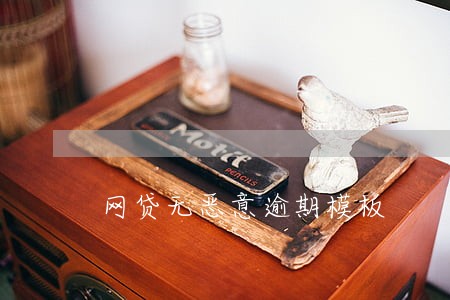 网贷无恶意逾期模板 网贷无恶意逾期模板