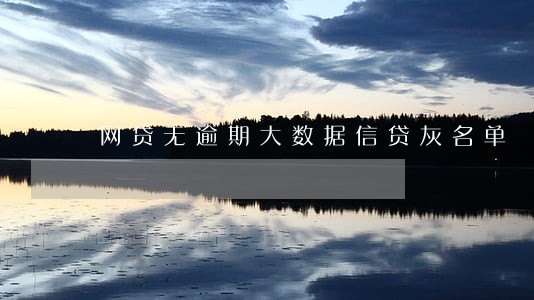 网贷无逾期大数据信贷灰名单 网贷无逾期大数据信贷灰名单
