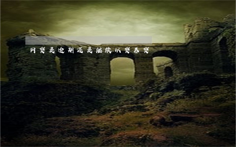 网贷是逾期还是继续以贷养贷 网贷是逾期还是继续以贷养贷