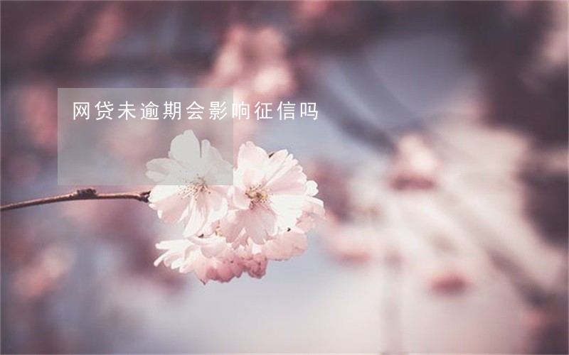 网贷未逾期会影响征信吗 网贷未逾期会影响征信吗