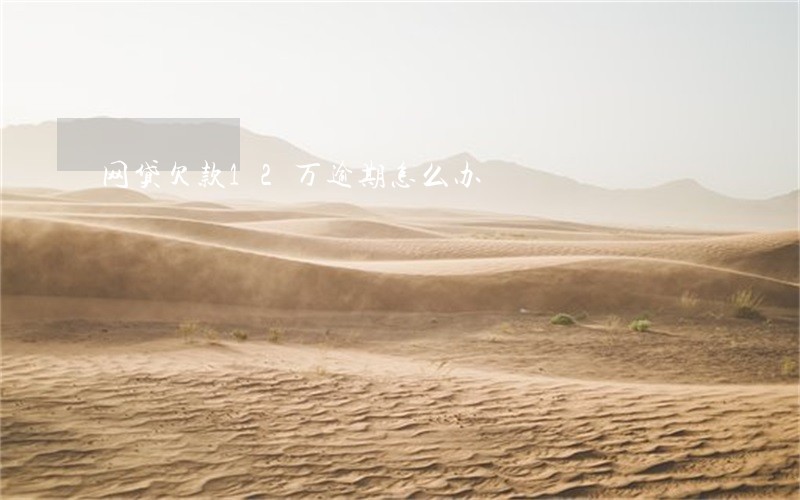 网贷欠款12万逾期怎么办 网贷欠款12万逾期怎么办