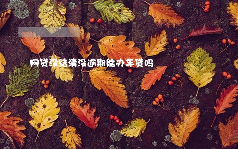 网贷没结清没逾期能办车贷吗 网贷没结清没逾期能办车贷吗