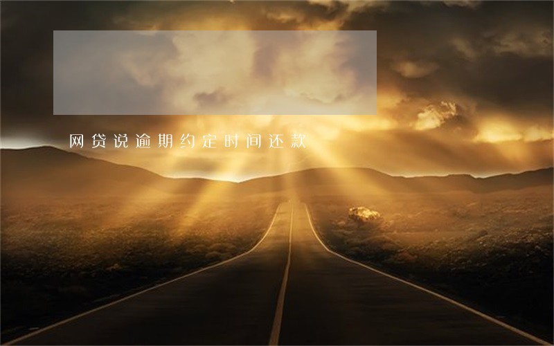 网贷说逾期约定时间还款 网贷说逾期约定时间还款