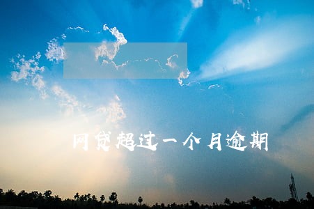 网贷超过一个月逾期 网贷超过一个月逾期