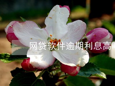 网贷软件逾期利息高吗 网贷软件逾期利息高吗