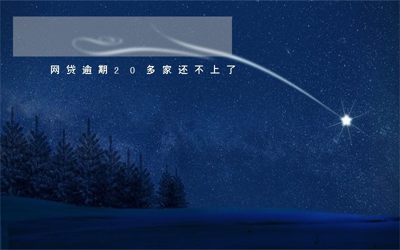网贷逾期20多家还不上了 网贷逾期20多家还不上了