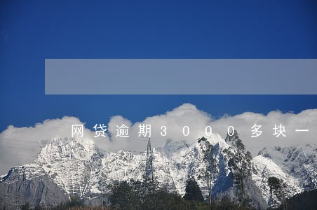 网贷逾期3000多块一年说上门 网贷逾期3000多块一年说上门