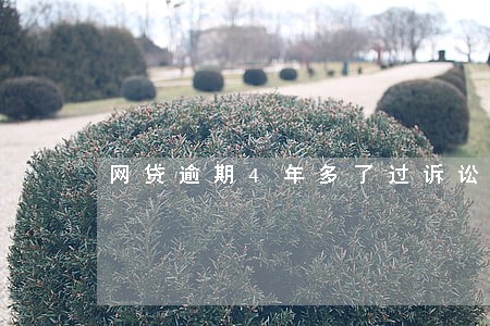 网贷逾期4年多了过诉讼时效了吗 网贷逾期4年多了过诉讼时效了吗