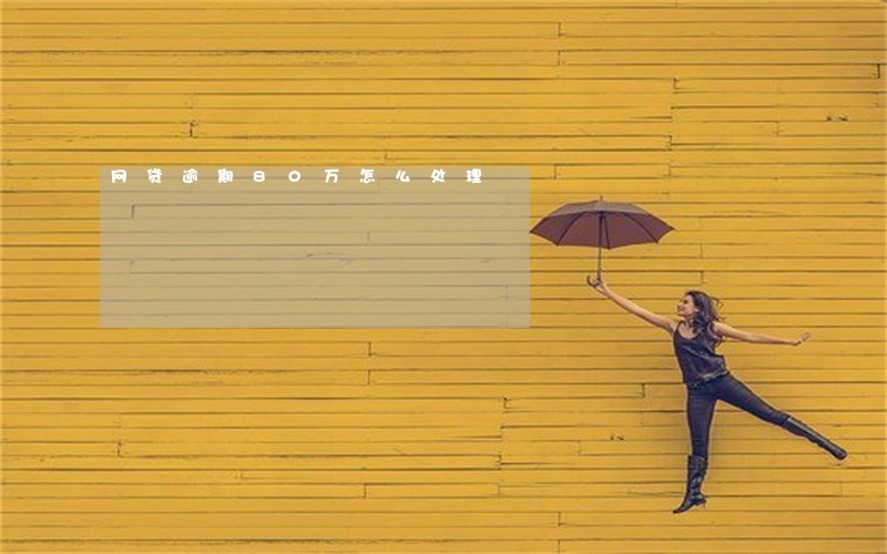 网贷逾期80万怎么处理 网贷逾期80万怎么处理