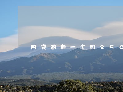 网贷逾期一个月2500元