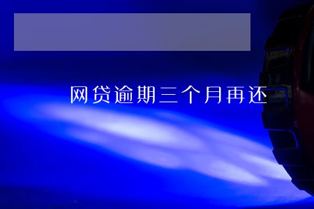 网贷逾期三个月再还