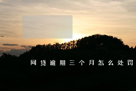 网贷逾期三个月怎么处罚 网贷逾期三个月怎么处罚