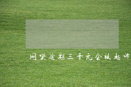 网贷逾期三千元会被起诉吗 网贷逾期三千元会被起诉吗