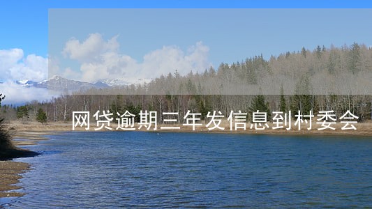 网贷逾期三年发信息到村委会 网贷逾期三年发信息到村委会