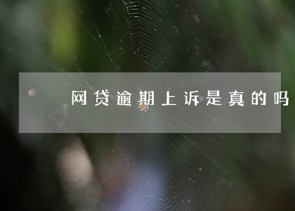 网贷逾期上诉是真的吗