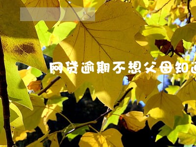 网贷逾期不想父母知道怎么办 网贷逾期不想父母知道怎么办