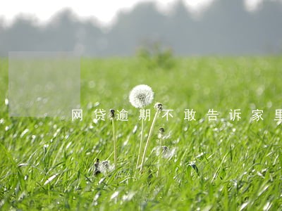 网贷逾期不敢告诉家里人怎么办 网贷逾期不敢告诉家里人怎么办