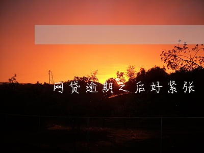 网贷逾期之后好紧张 网贷逾期之后好紧张